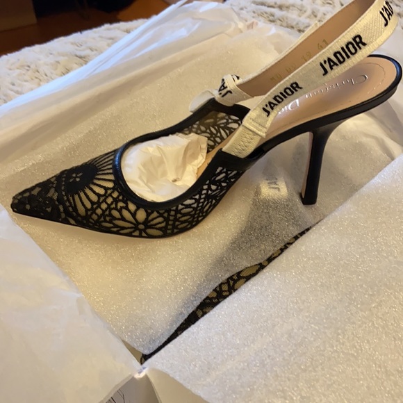Brand New Lace Embroidery black Dior shoes - Picture 3 of 6